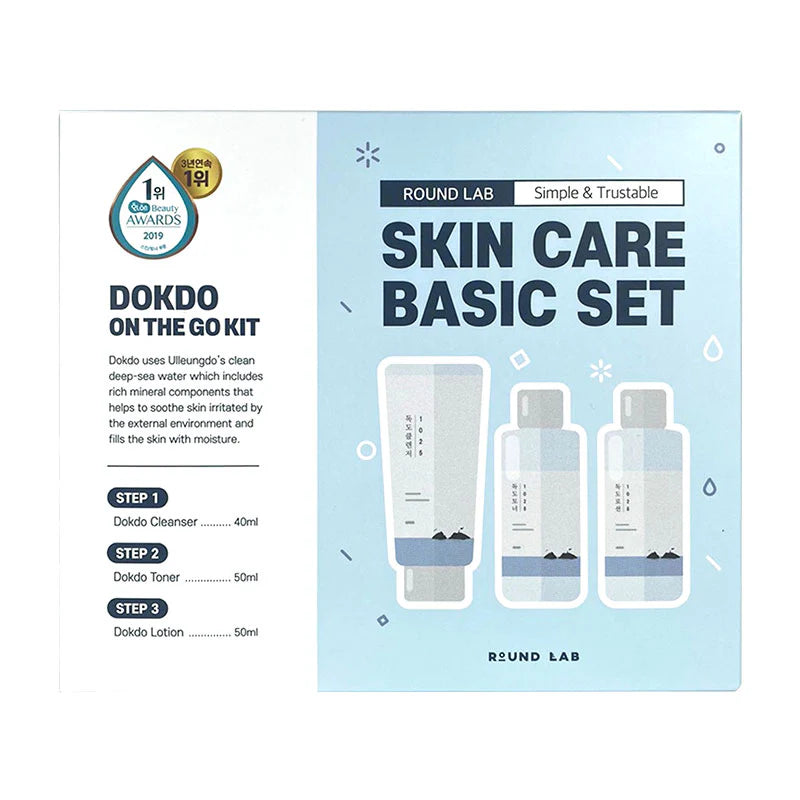 ROUND LAB - 1025 DOKDO ON THE GO KIT (CLEANSER+TONER+LOTION) 40ML+50ML+50ML