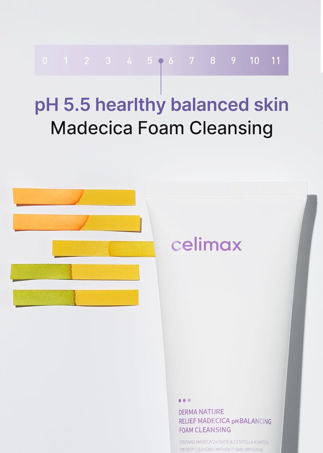 CELIMAX DERMA NATURE RELIEF MADECICA PH BALANCING FOAM CLEANSING