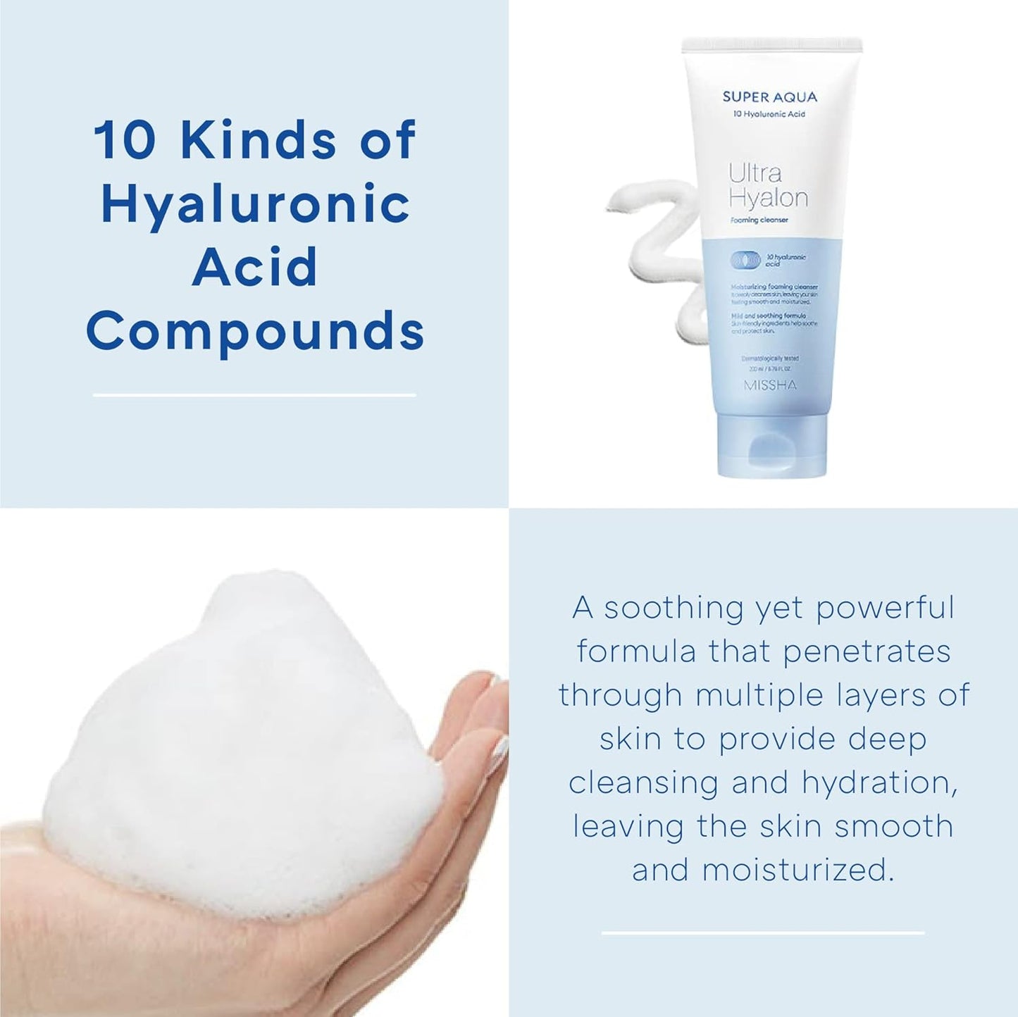 MISSHA SUPER AQUA ULTRA HYALRON FOAMING CLEANSER