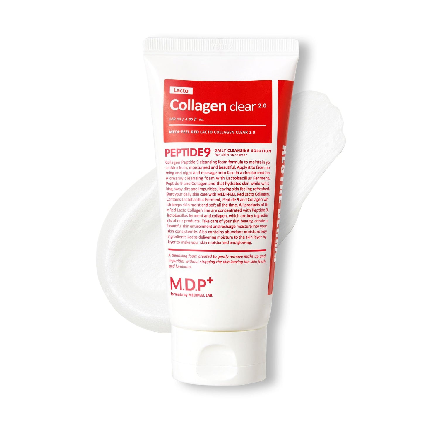 MEDIPEEL RED LACTO COLLAGEN CLEAR FOAM CLEANSER 2.0 PEPTIDE 9