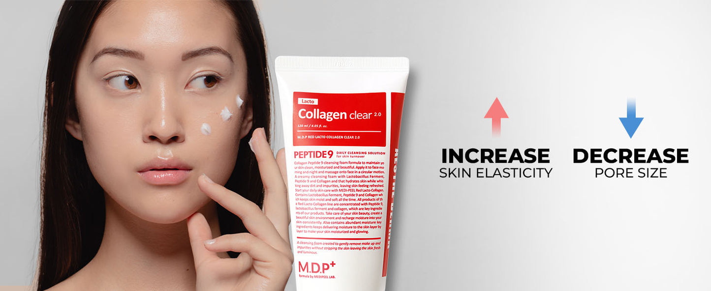 MEDIPEEL RED LACTO COLLAGEN CLEAR FOAM CLEANSER 2.0 PEPTIDE 9
