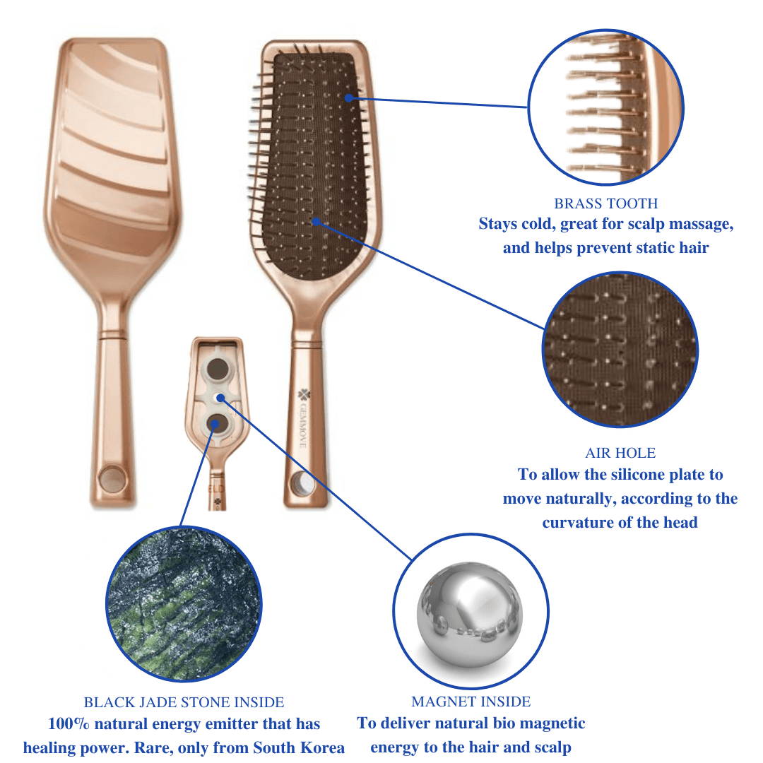 GEMMOVE Magnetic Therapy Hair Brush