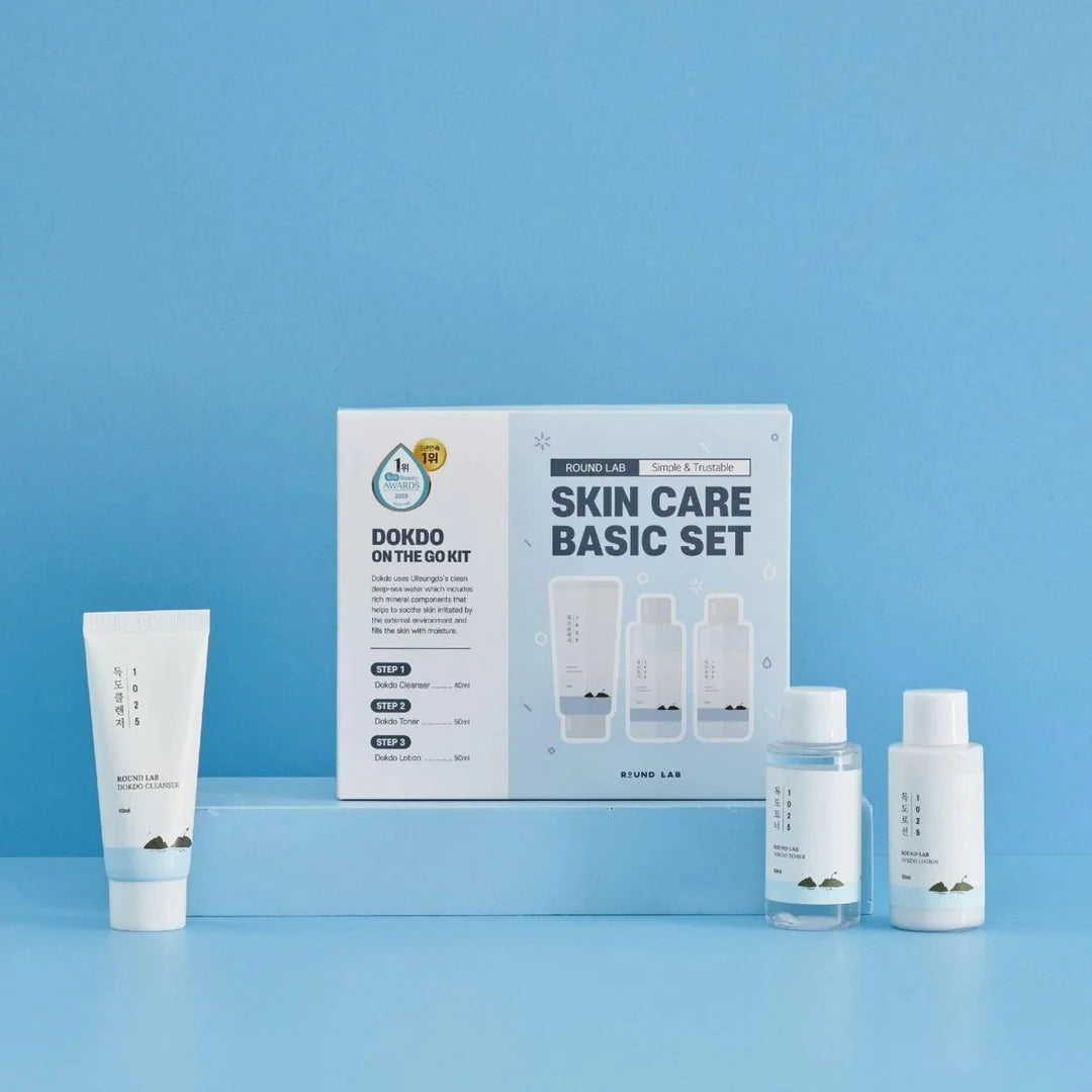 ROUND LAB - 1025 DOKDO ON THE GO KIT (CLEANSER+TONER+LOTION) 40ML+50ML+50ML