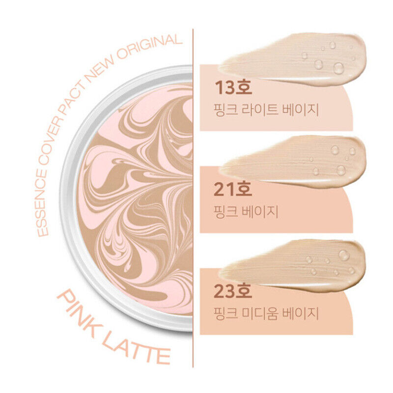 AGE 20'S ESSENCE COVER PACT SHINING DROPS EDITION 1 CASE + 3 REFILLS PINK LATTE NO.23