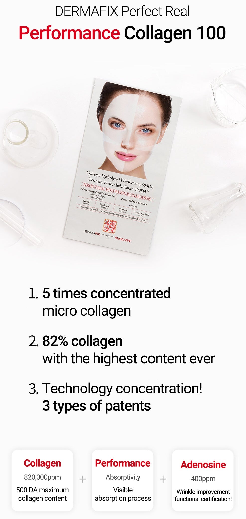 DERMAFIX PERFECT REAL PERFORMANCE COLLAGEN MASK 1 EA